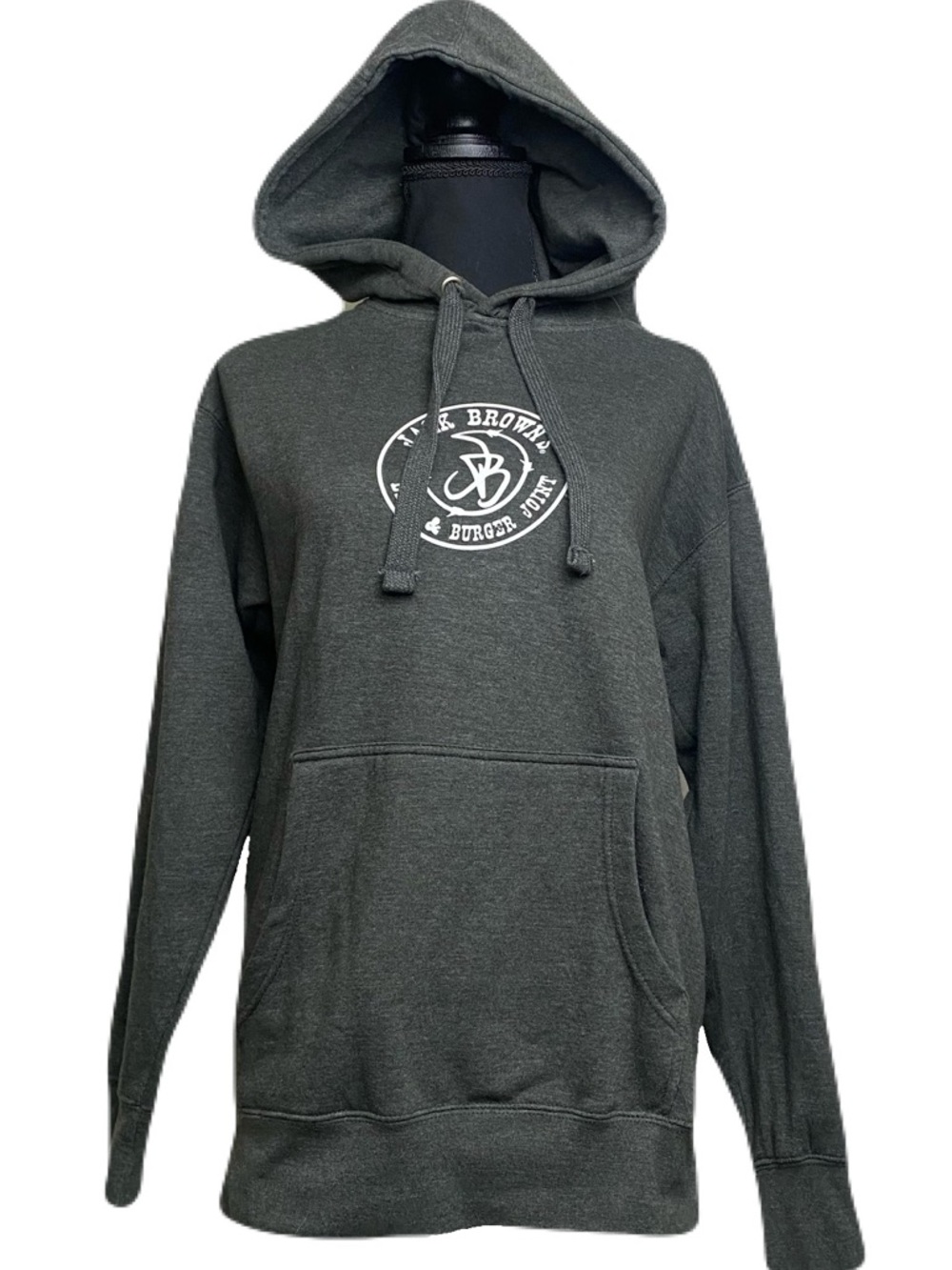 Jack Brown’s Beer & Burger Dark Gray Hoodie Unisex Medium Fitted Murfreesboro TN - Picture 2 of 6